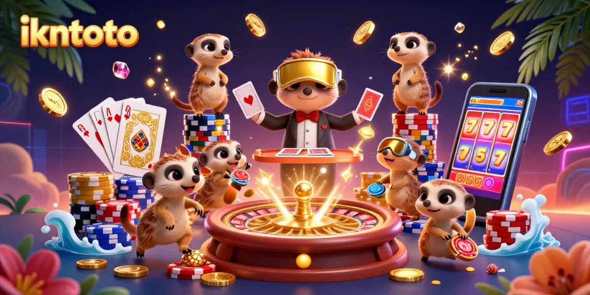Engage with ikntoto's vibrant meerkat casino scene showcasing excitement and action-packed gameplay.