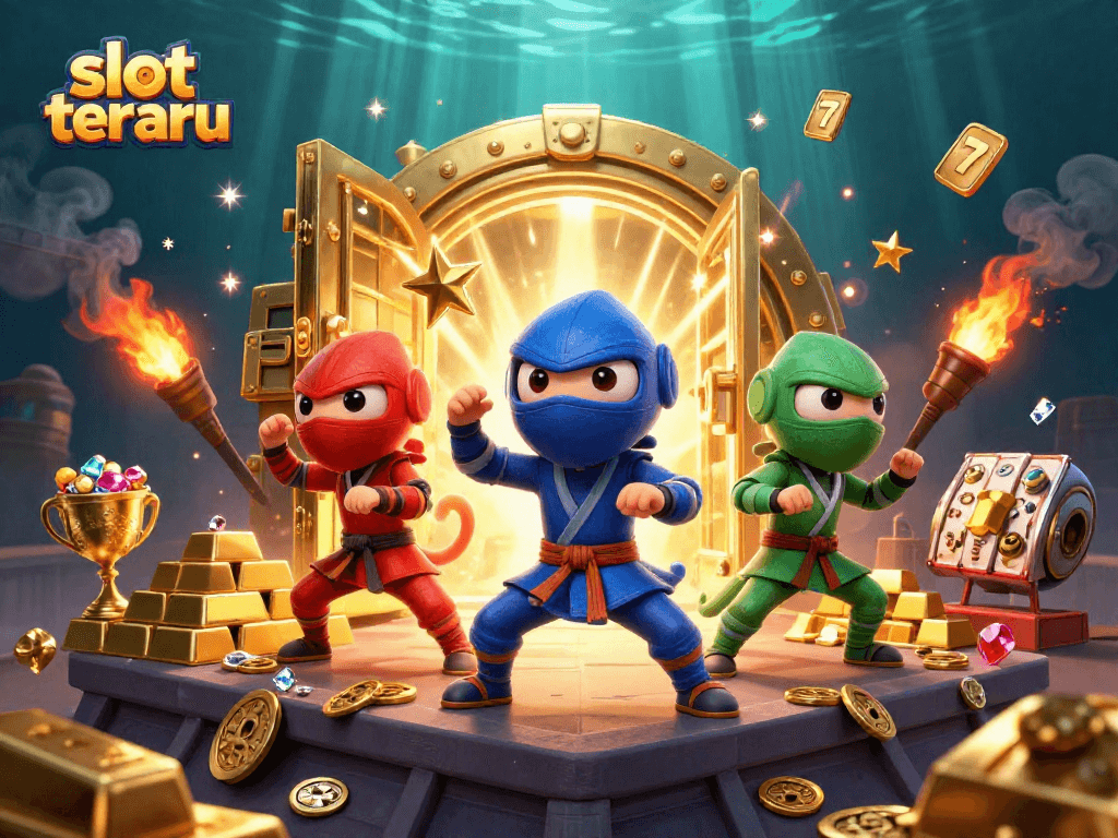 Experience thrill in slot terbaru with ninja chameleons and golden treasures in action.