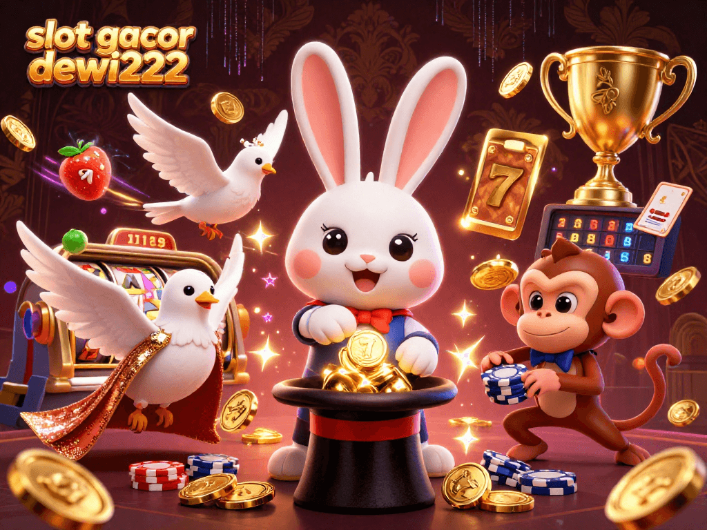 Permainan slot gacor Dewi222 dengan karakter menarik dan elemen kasino yang mengesankan.