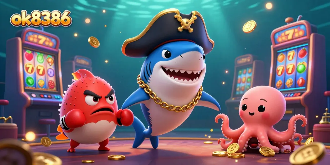 Spin the reels and win at ok8386 with our dynamic casino-themed illustration showcasing exciting slot games.