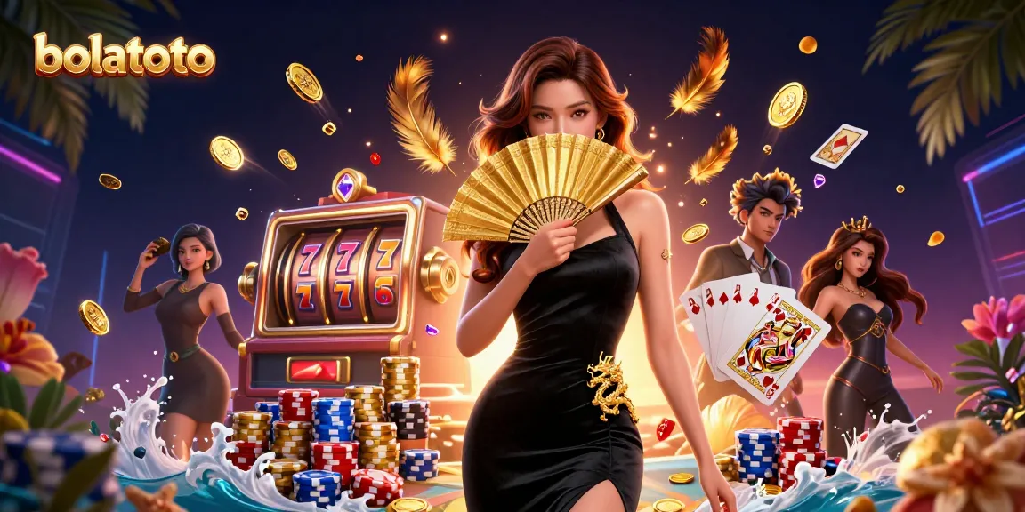 Experience the excitement of winning at bolatoto with stunning slot machines and casino elements.