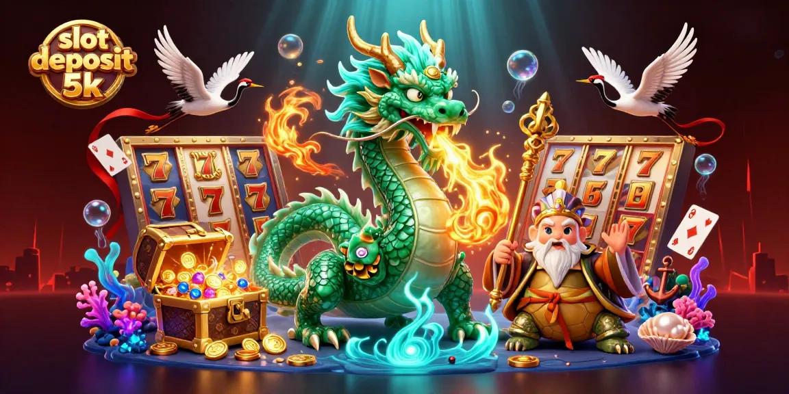 Engage with slot deposit 5k visuals featuring a dragon and vibrant casino elements.