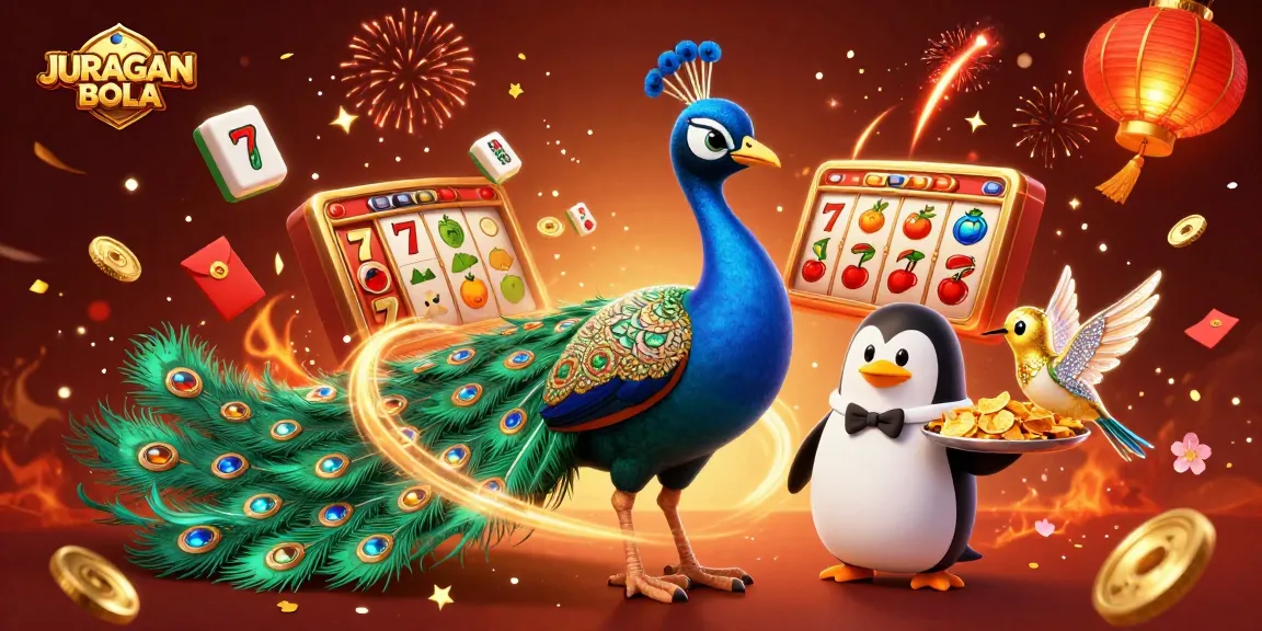 Play thrilling slots on JURAGANBOLA with the golden chips and jackpot excitement in a festive atmosphere.