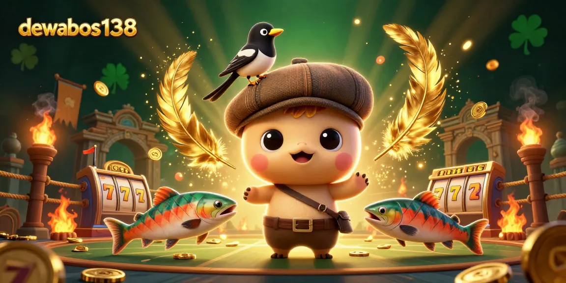 Dewabos138 menunjukkan slot gacor dengan monster Nessie, burung magpie, dan salmon berskots tartan.