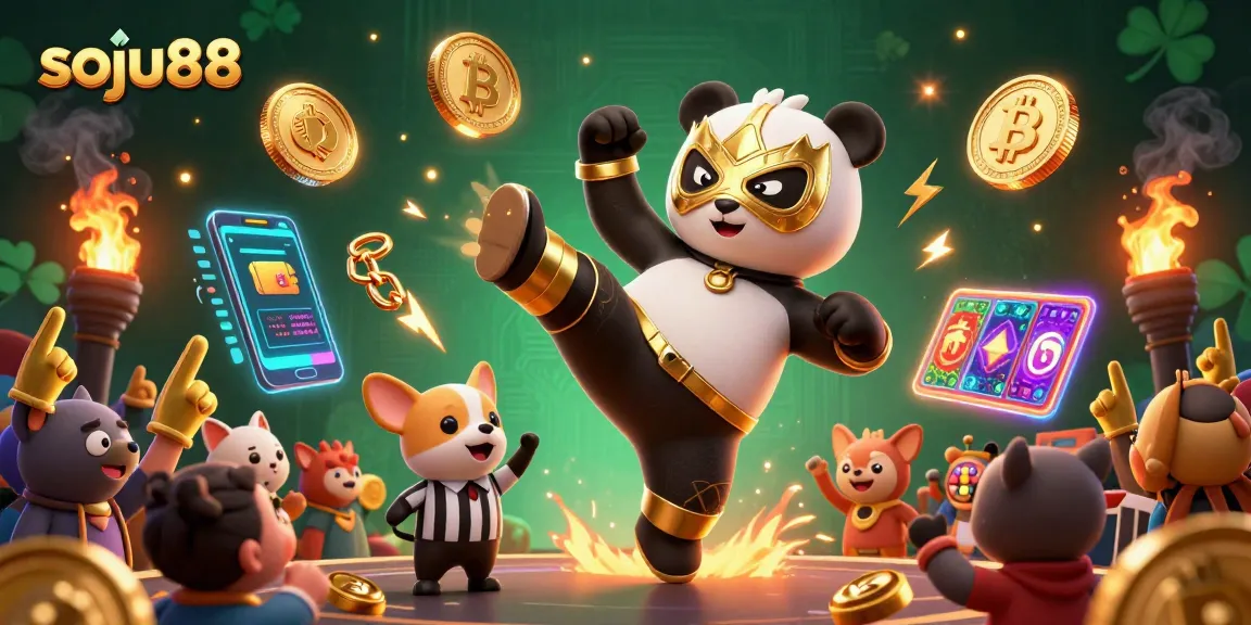 Experience thrilling action with soju88 as the panda wrestler kicks-off in a vibrant casino scene.