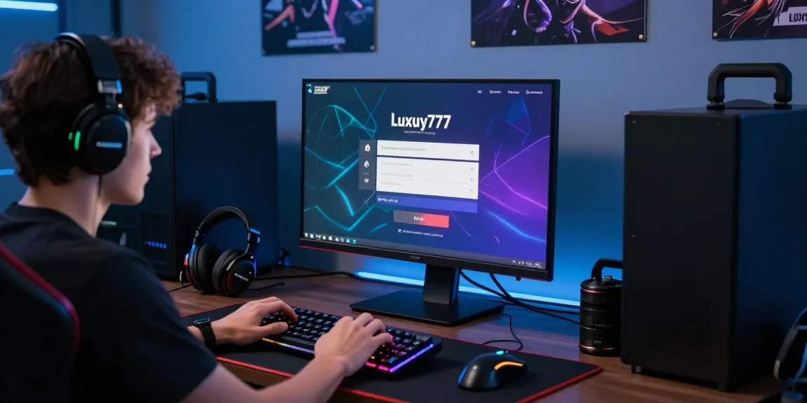 Cara Login LUXURY777 pada layar komputer di lingkungan gaming yang nyaman.