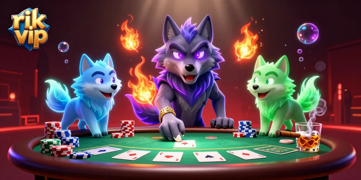Experience thrilling poker action with rik vip's dynamic wolf-themed gaming scene.
