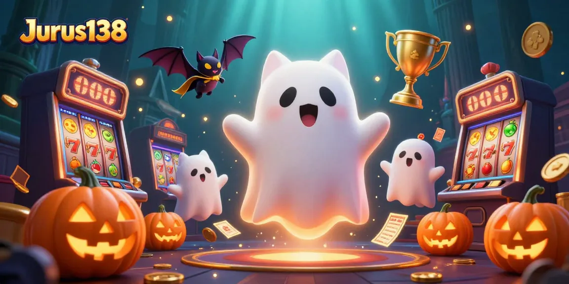 Experience big wins with Jurus138 in a vibrant haunted casino world filled with spooky characters.
