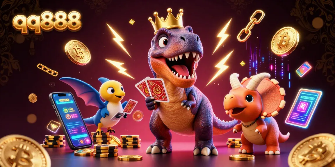 Experience the thrilling atmosphere of gambling with qq888 through this vibrant casino scene.