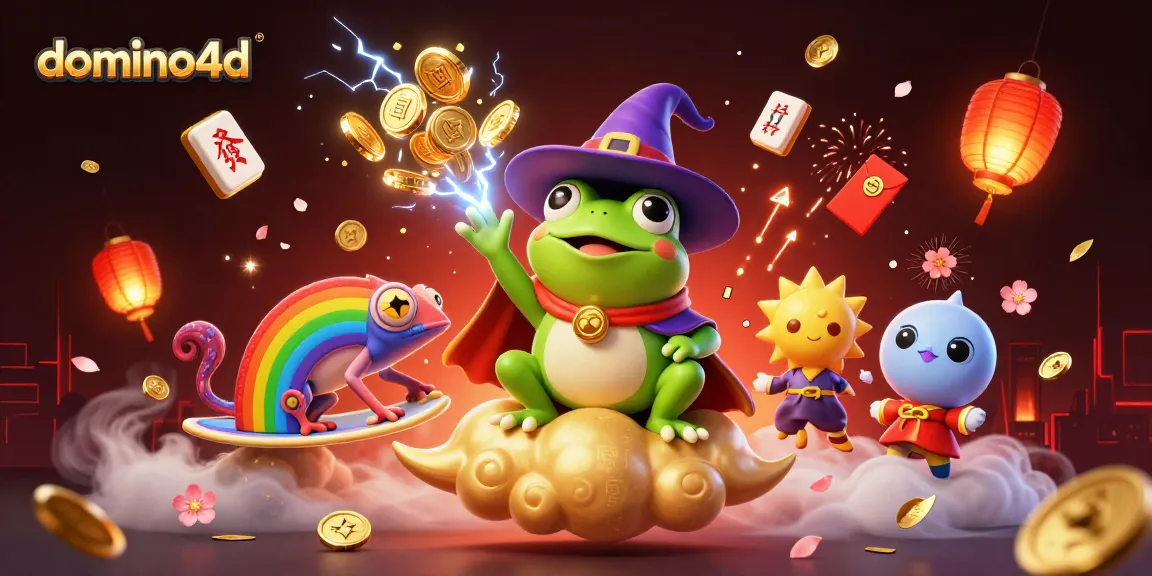 Keseruan bermain domino4d dengan penampilan koin emas dan efek magis yang menarik.